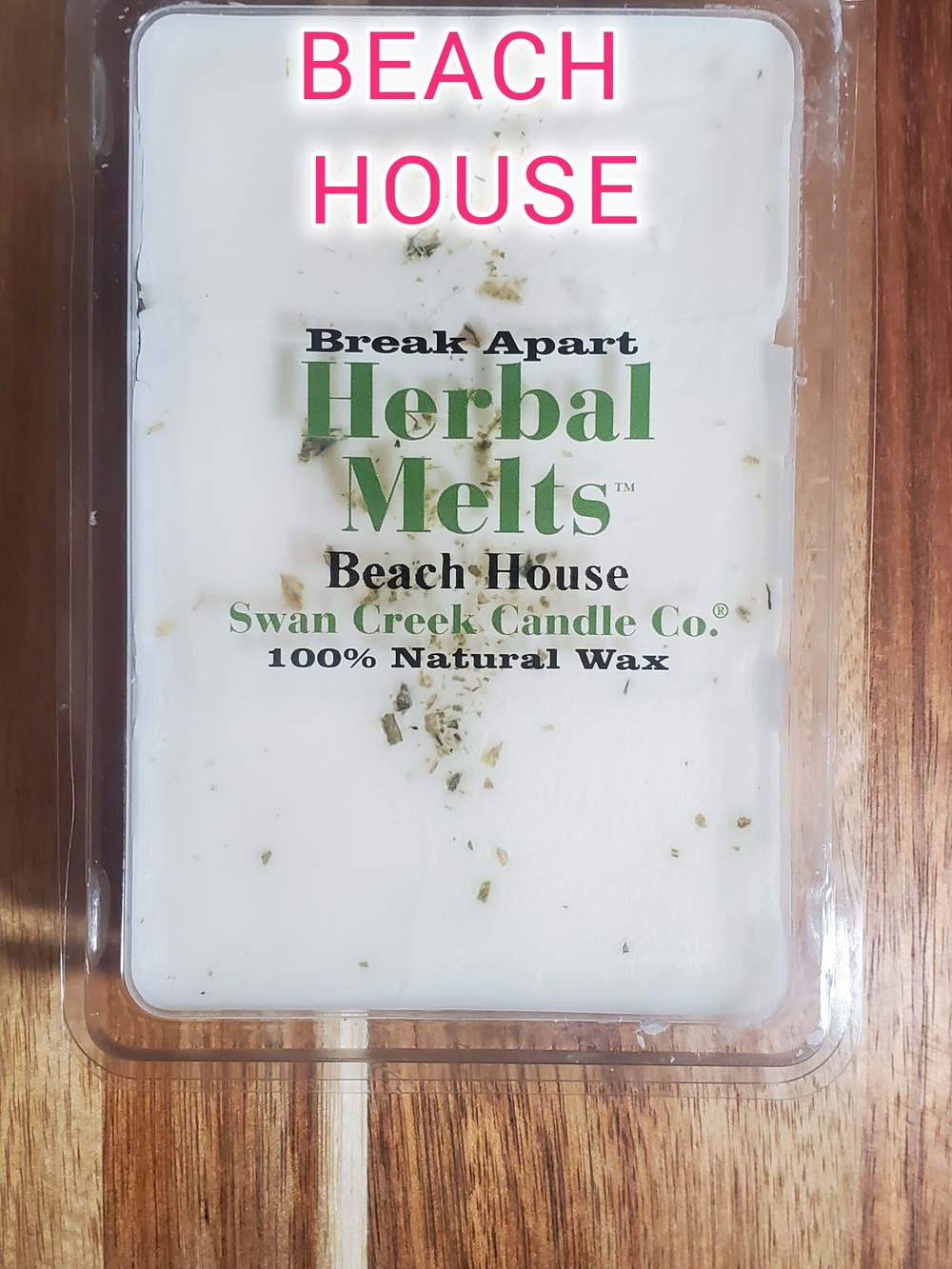 BEACH HOUSE Wax Melts by SWAN CREEK CANDLE CO Herbal 100% Natural Wax 5.25 oz